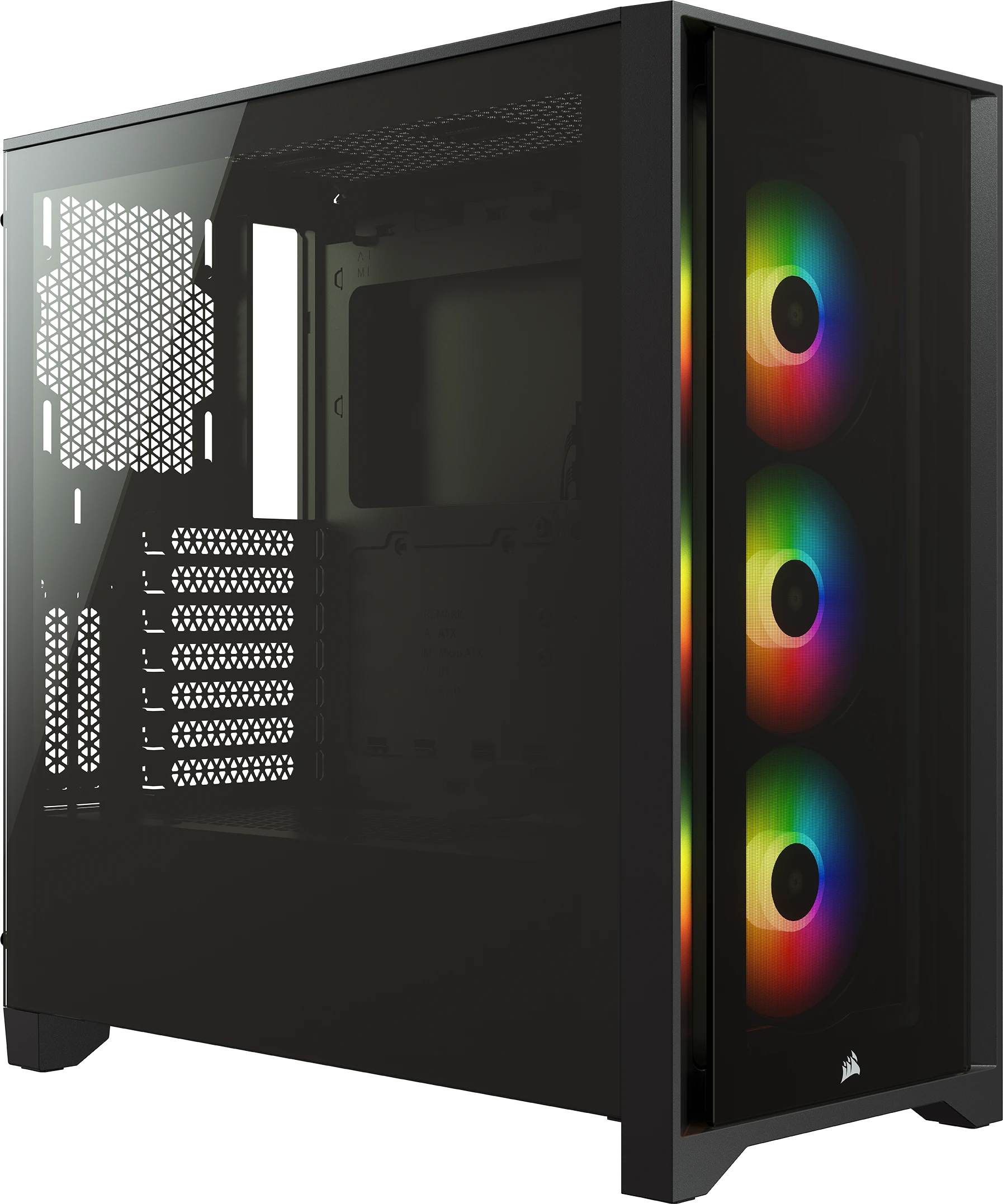Corsair iCUE 4000X RGB Tempered Glass Mid-Tower ATX Case — Black