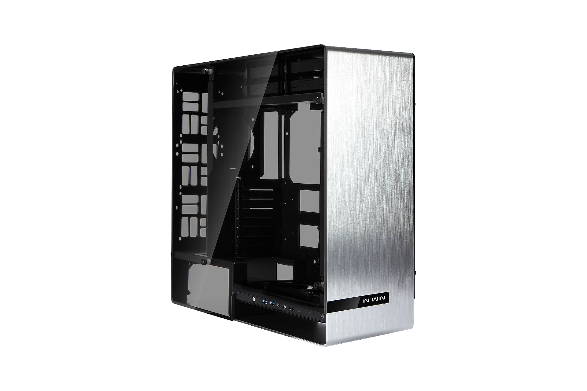 In Win 909 Full Tower Chassis , Silver+Black Interior