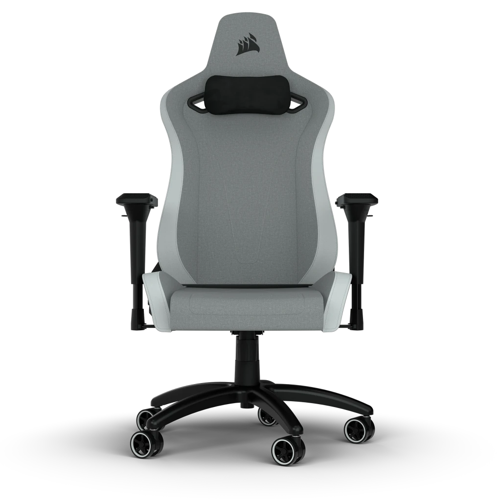 Corsair TC200 Gaming Chair – Soft Fabric – Light Grey/White