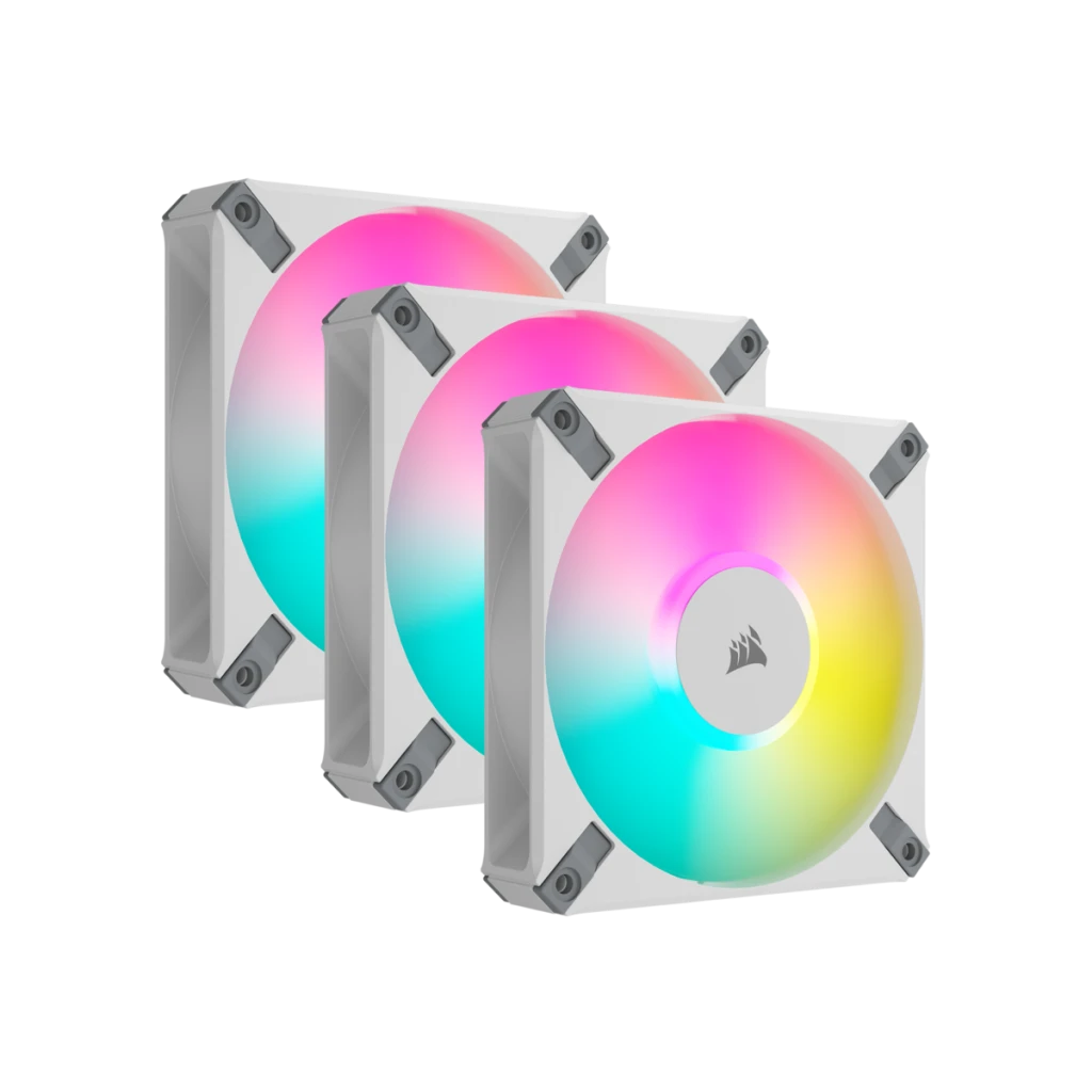 Corsair iCUE AF120 RGB ELITE 120mm PWM Triple Fan Kit - White