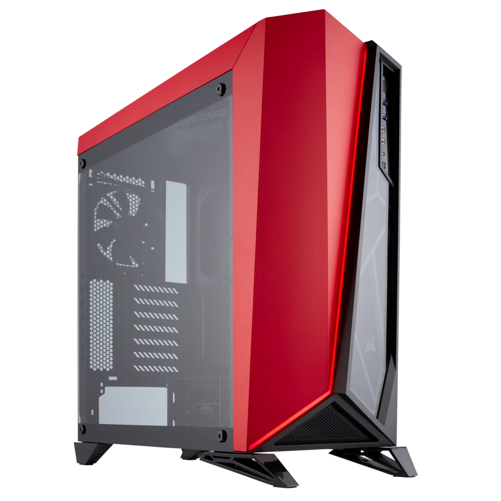 Corsair Carbide Series SPEC-OMEGA Mid-Tower Case - Black/Red