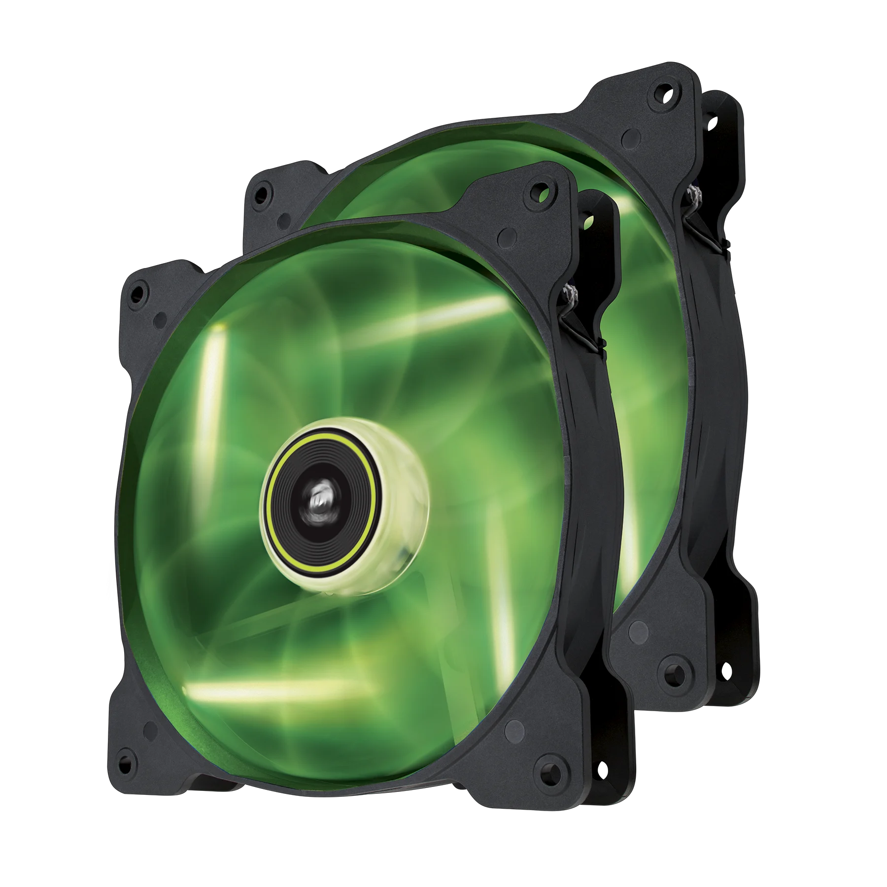 Corsair Air Series™ SP140 LED Green 140mm Fan Twin Pack