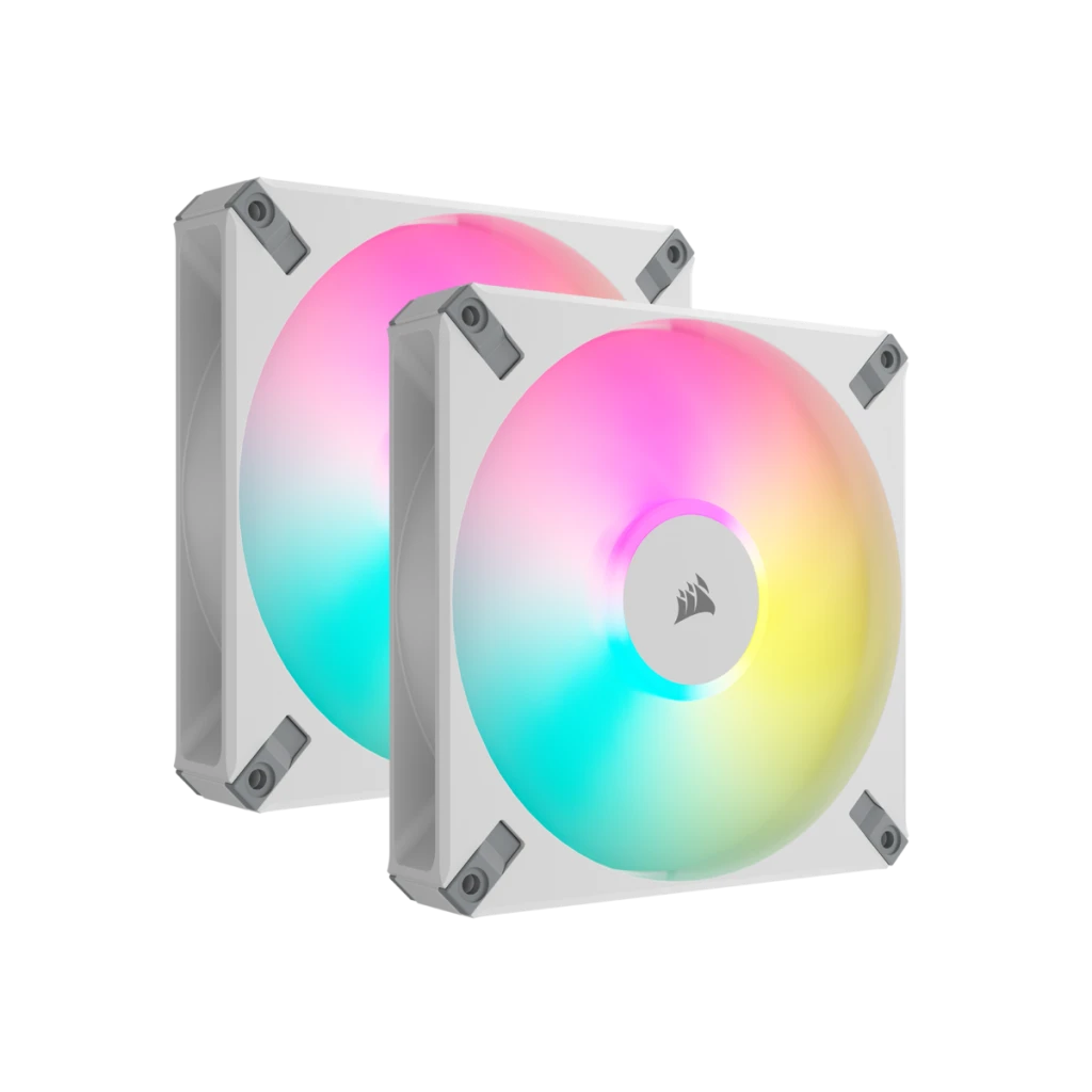 Corsair iCUE AF140 RGB ELITE 140mm PWM Dual Fan Kit - White